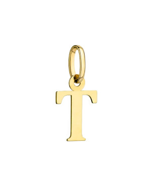 Gold pendant letter T