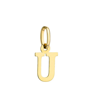Gold pendant letter U