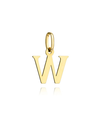 Gold pendant letter W