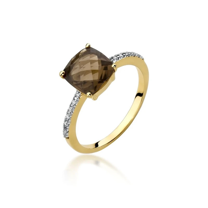 Gold quartz ring, 2.00 ct