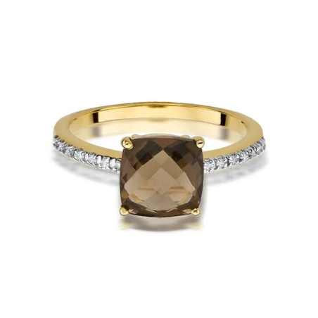 Gold quartz ring, 2.00 ct