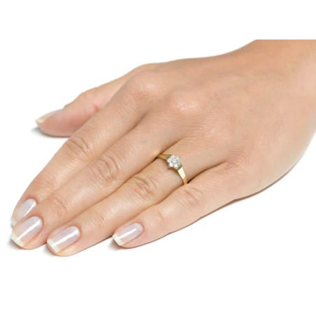 Flower gold engagement ring 333 P2.1067 | GoldJewellery