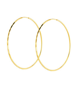 Gold Hoop Earrings Eclat diameter 5.5 cm