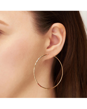 Gold Hoop Earrings Eclat diameter 5.5 cm