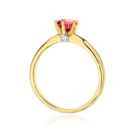 Gold ring with ruby ​​585 certified