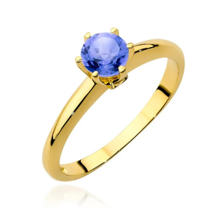 Gold ring with tanzanite 585 certified