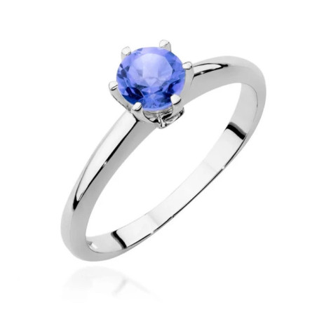 Gold Ring 585 White Gold Tanzanite Certificate