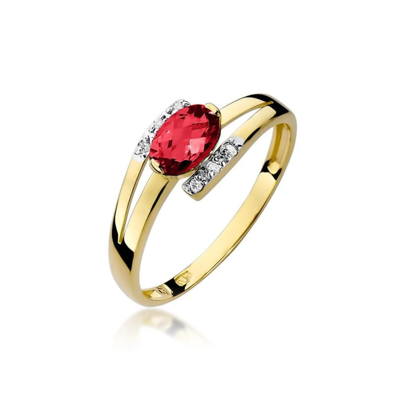 Ruby ring with gold diamonds Ruby ring with gold diamonds