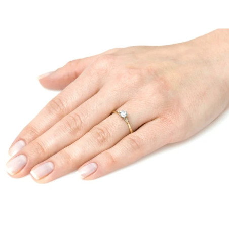 Heart engagement ring white zirconia 333 P2.1125 | GoldJewellery