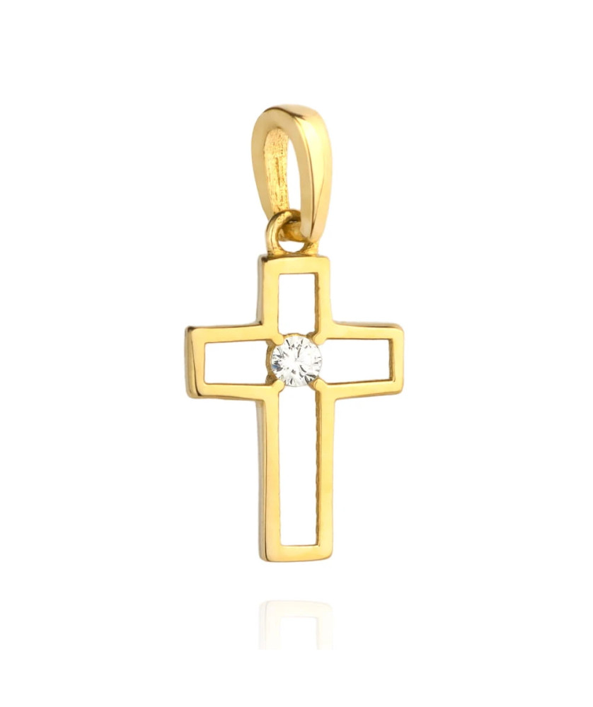 Golden cross with one zirconia