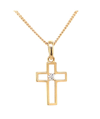 Golden cross with one zirconia