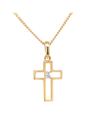 Golden cross with one zirconia