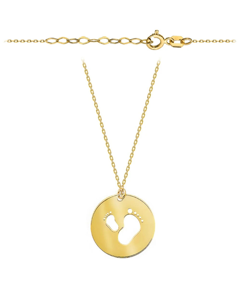 Celebrity necklace footprints in a full circle