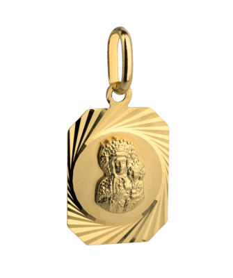 Medal Mother of God with Child in a diamond-shaped rectangle on the...