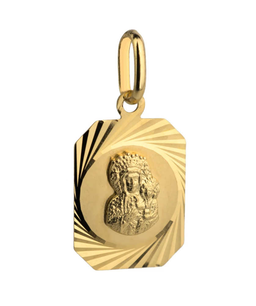 Medal Mother of God with Child in a diamond-shaped rectangle on the...