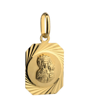 Medal Mother of God with Child in a diamond-shaped rectangle on the...