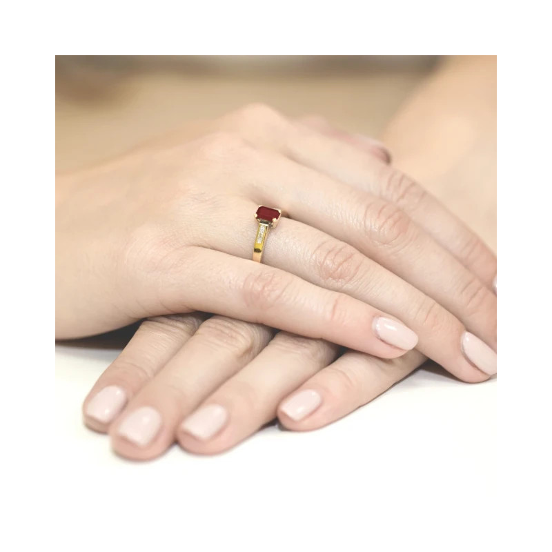 Gold ring with diamond EY-78 ruby | GoldJewellery Gold ring with diamond EY-78 ruby | GoldJewellery