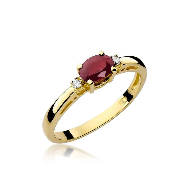Ruby ring with gold diamonds Ruby ring with gold diamonds