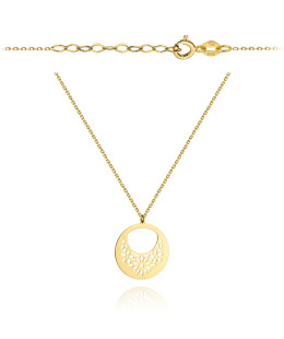 Necklace circle floral pattern