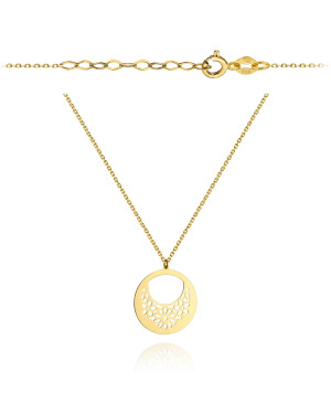 Necklace circle floral pattern