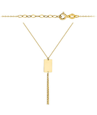 Gold necklace with chains