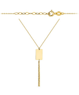 Gold necklace with chains