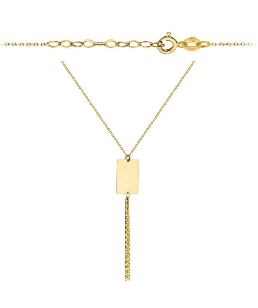 Gold necklace with chains