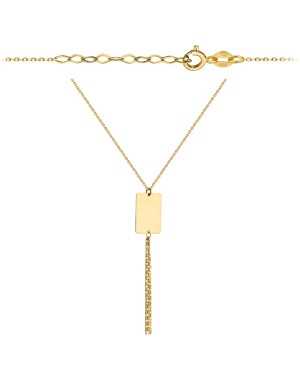 Gold necklace with chains