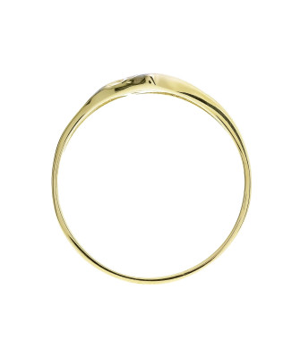 Delicate 14k ring with a white stone