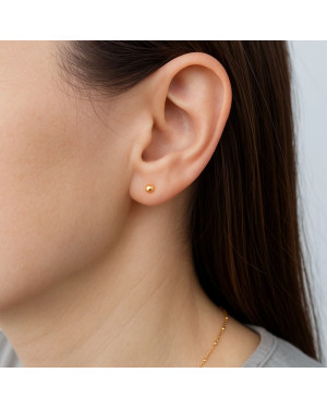 Kolczyki kulki super lekkie 3mm