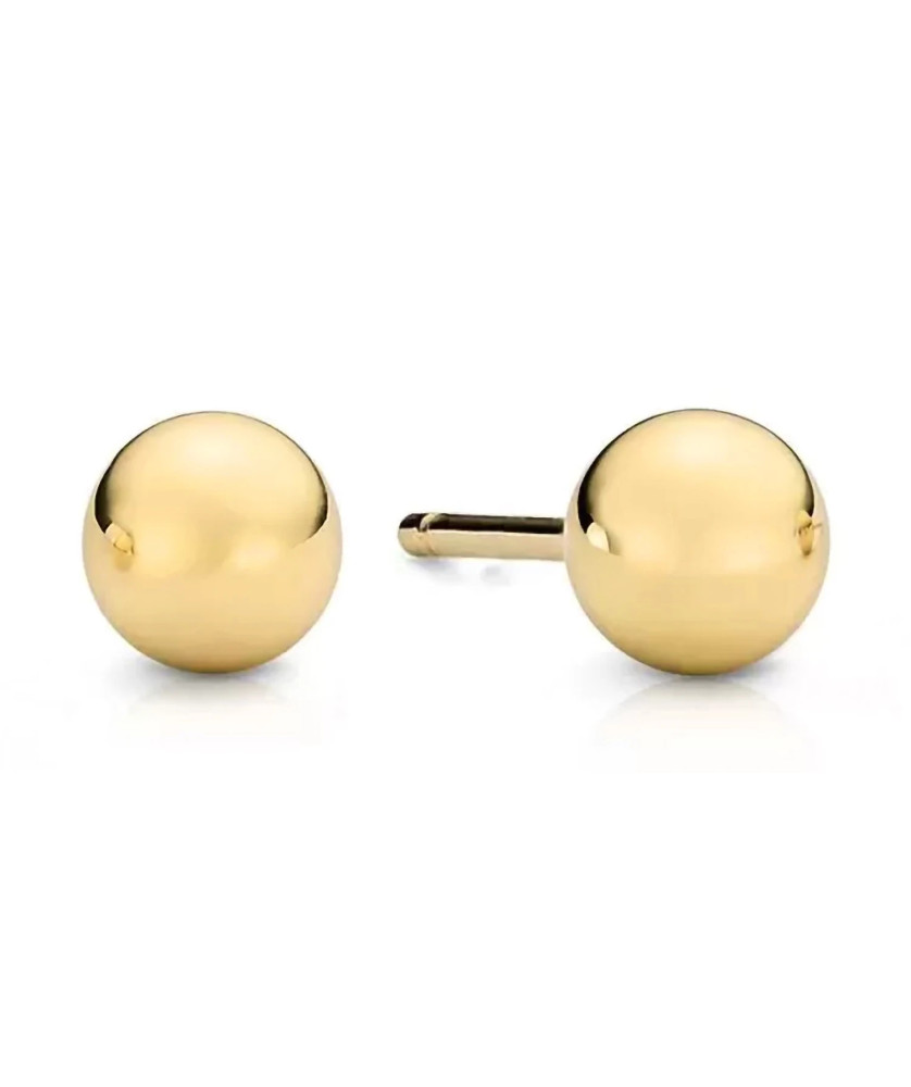 Earrings super light balls 7mm 8k gold