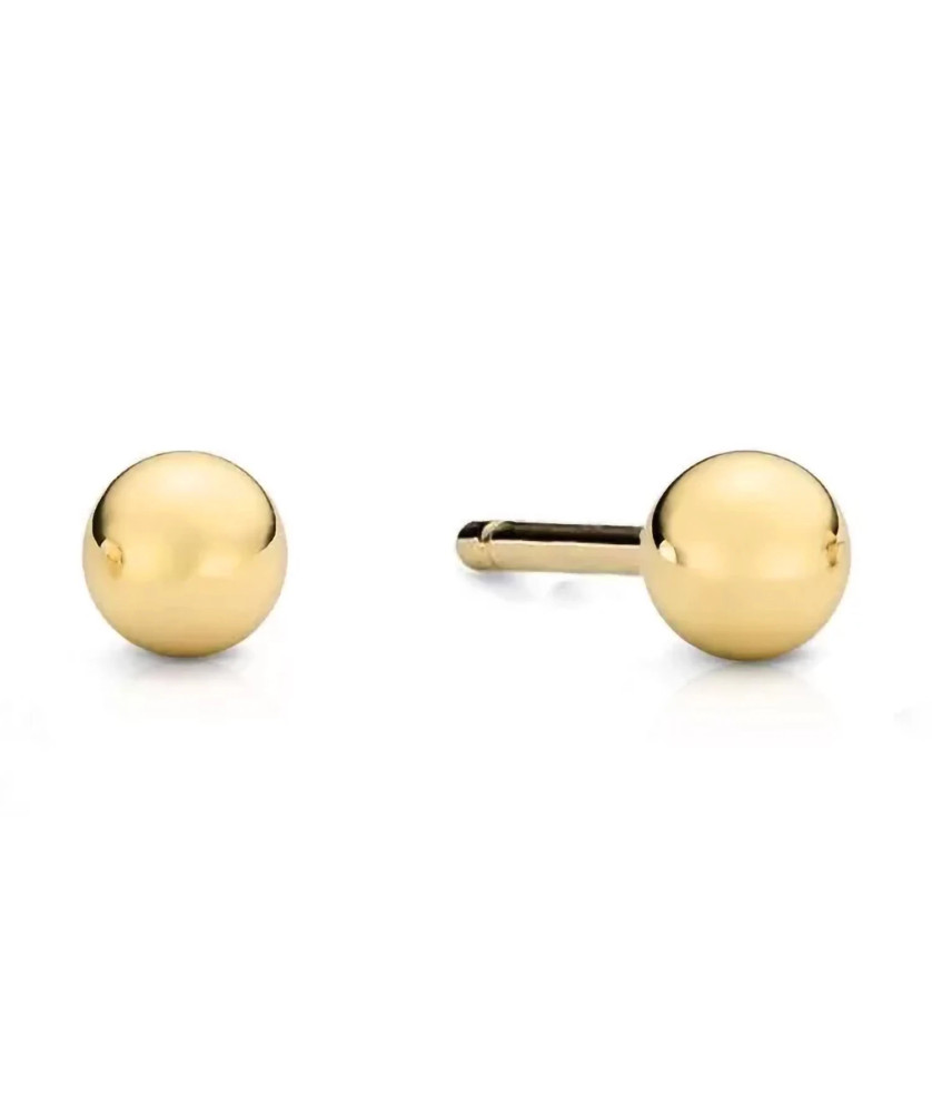 Earrings super light balls 3mm 8k gold