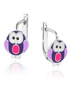 Silver Children’s Owl Earrings