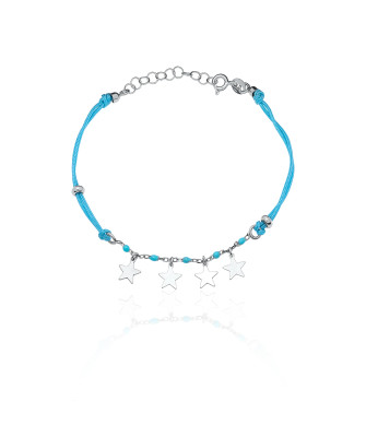Blue string bracelet STARS
