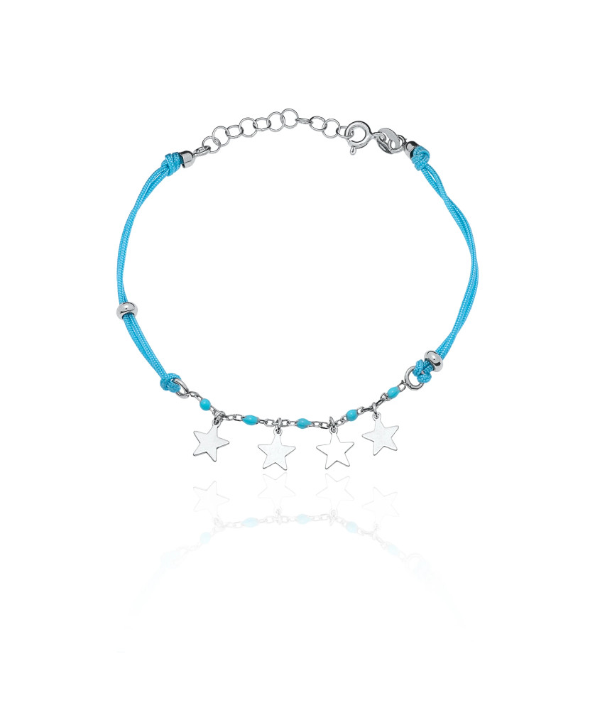 Blue string bracelet STARS