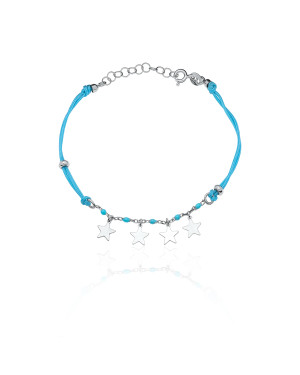 Blue string bracelet STARS