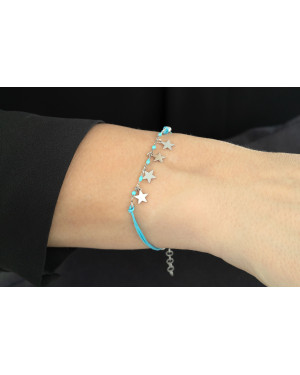 Blue string bracelet STARS
