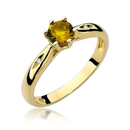 Gold citrine ring, 0.50 ct