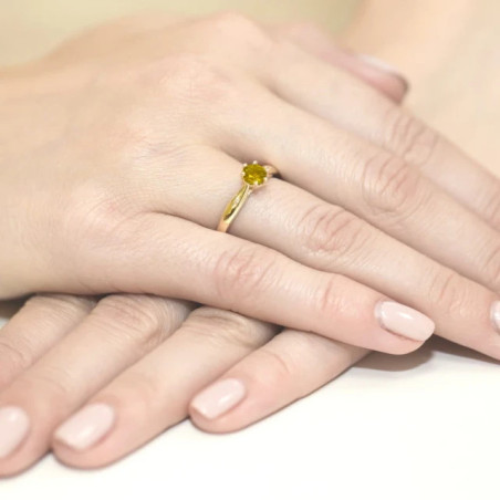 Gold citrine ring, 0.50 ct