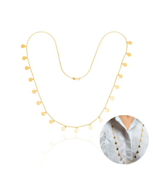 Silver necklace gold-plated CIRCLES