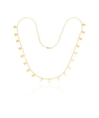 Silver necklace gold-plated CIRCLES