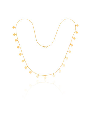 Silver necklace gold-plated CIRCLES