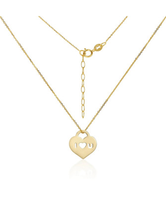 14ct Yellow Gold Heart Pendant Necklace