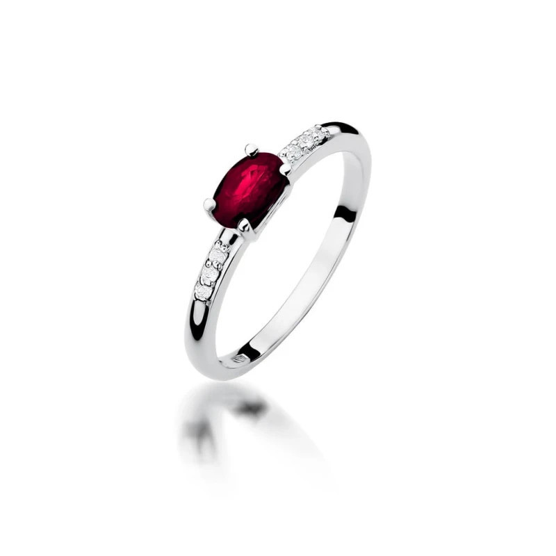 Gold ring 585 ruby 0.60ct white gold Gold ring 585 ruby 0.60ct white gold