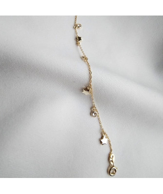 Gold-plated bracelet STARS zirconia