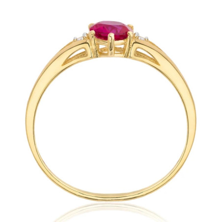 Ring with red stone 333 | GoldJewellery
