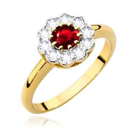 Gold ring with ruby ​​0.60 ct