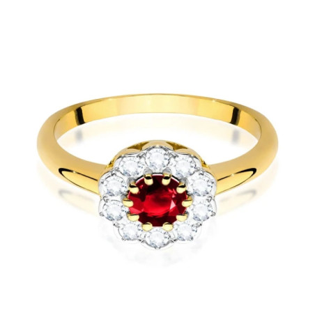 Gold ring with ruby ​​0.60 ct
