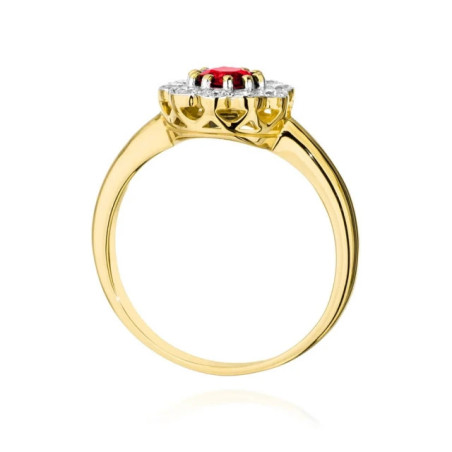 Gold ring with ruby ​​0.60 ct