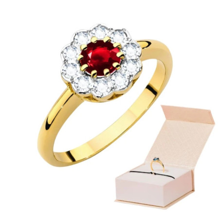 Gold ring with ruby ​​0.60 ct